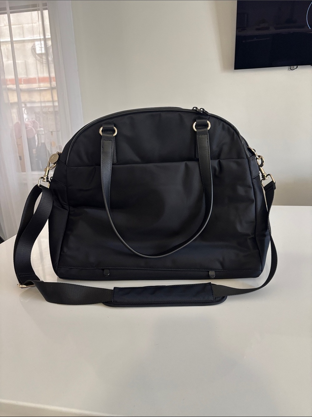 Lo & Sons Black Women's Laptop Bag - Structured Everyday Tote
